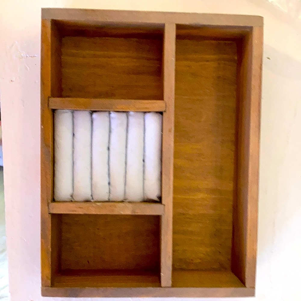 Rustic wood jewelry organizer